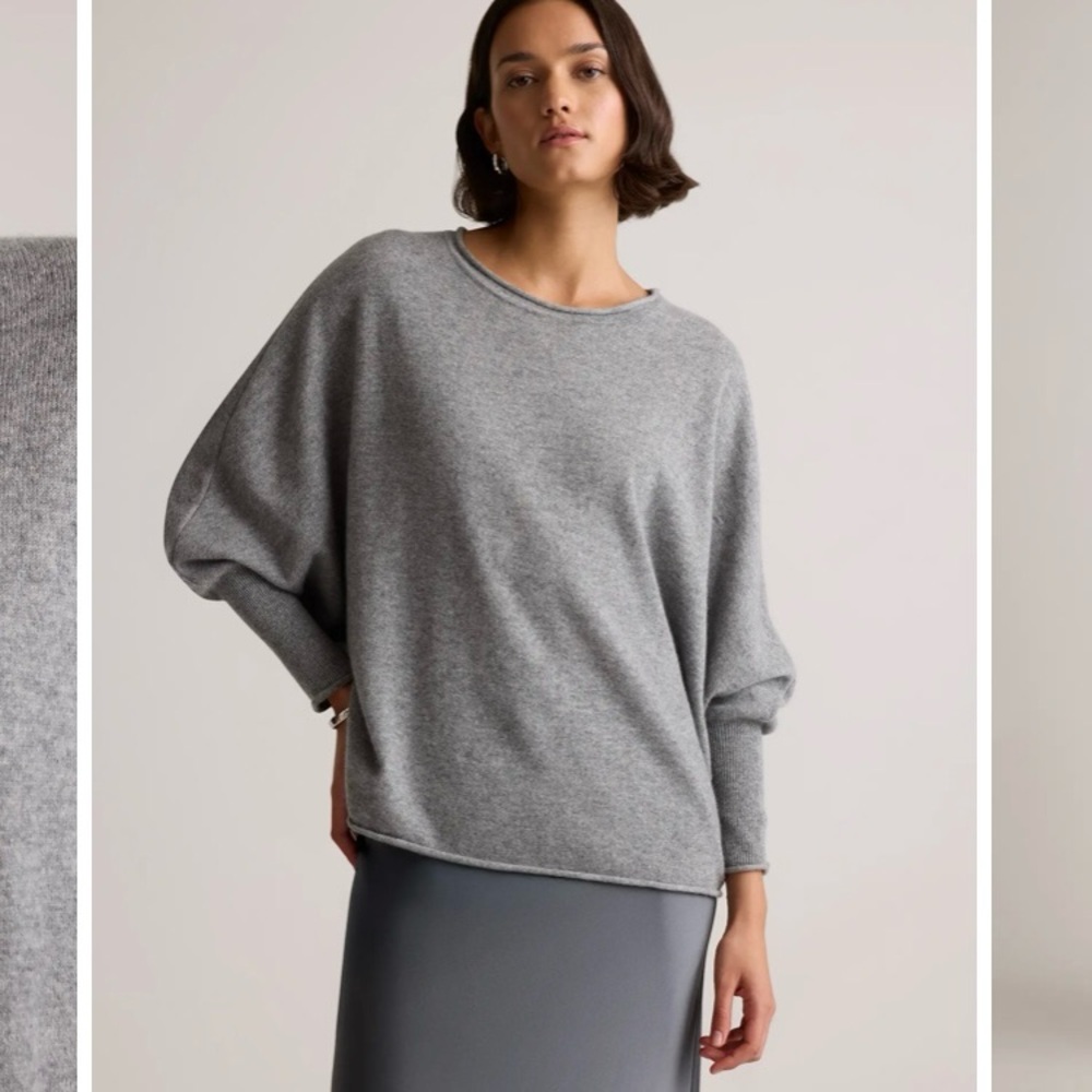 Heather Gray Quince Cashmere Sweater